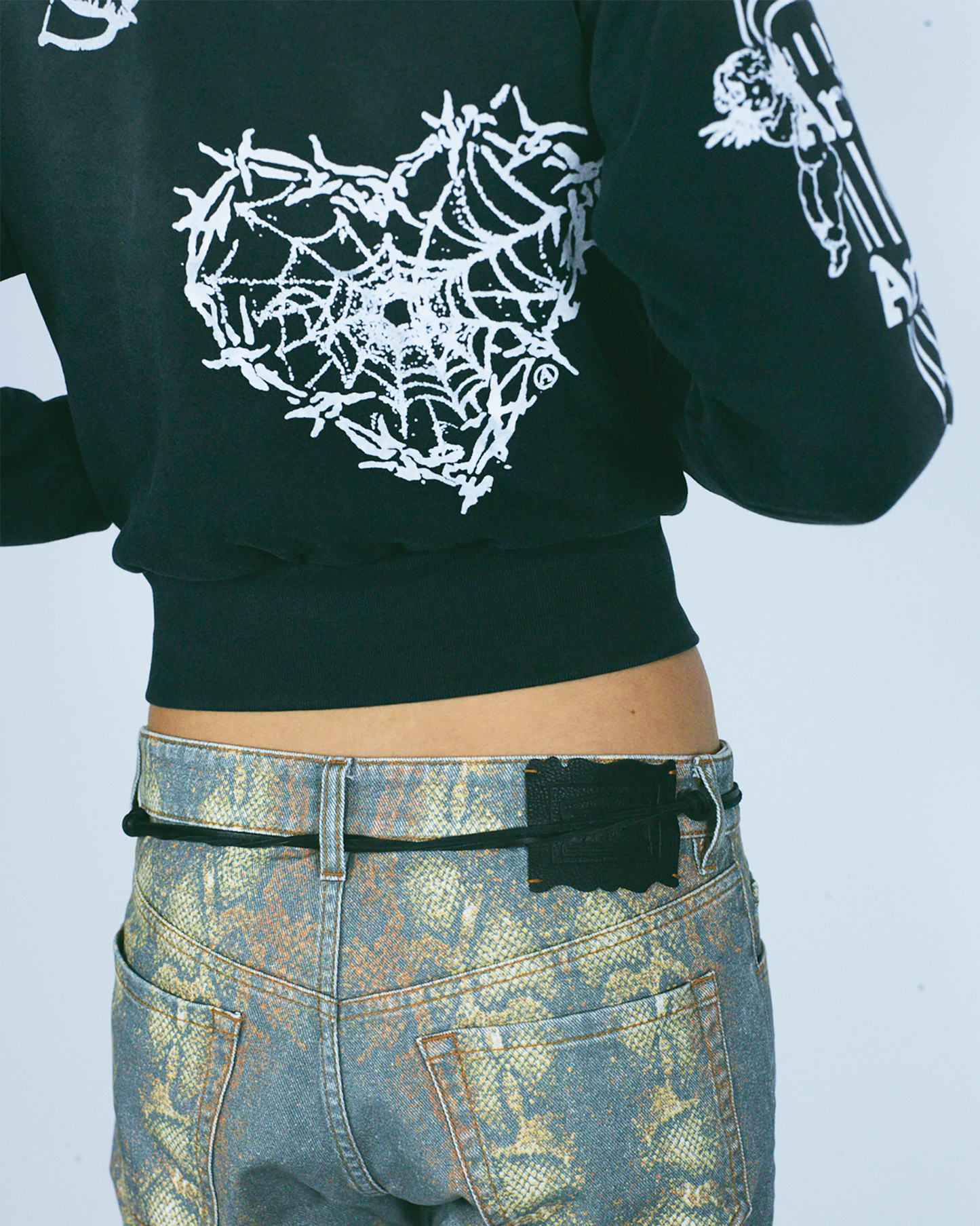 Snake Print Low Rise Lilly Jeans