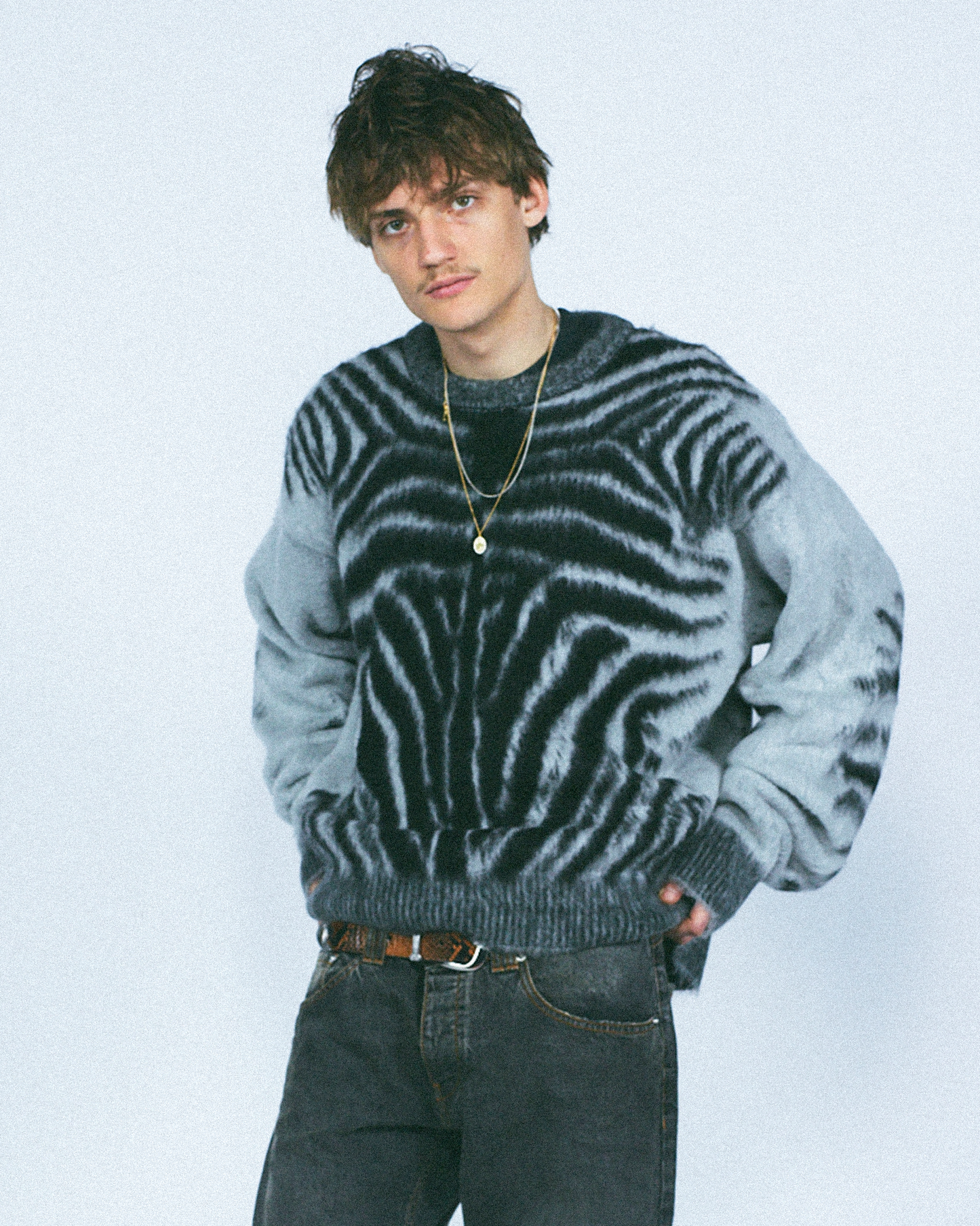 Brushed Zebra Sweater