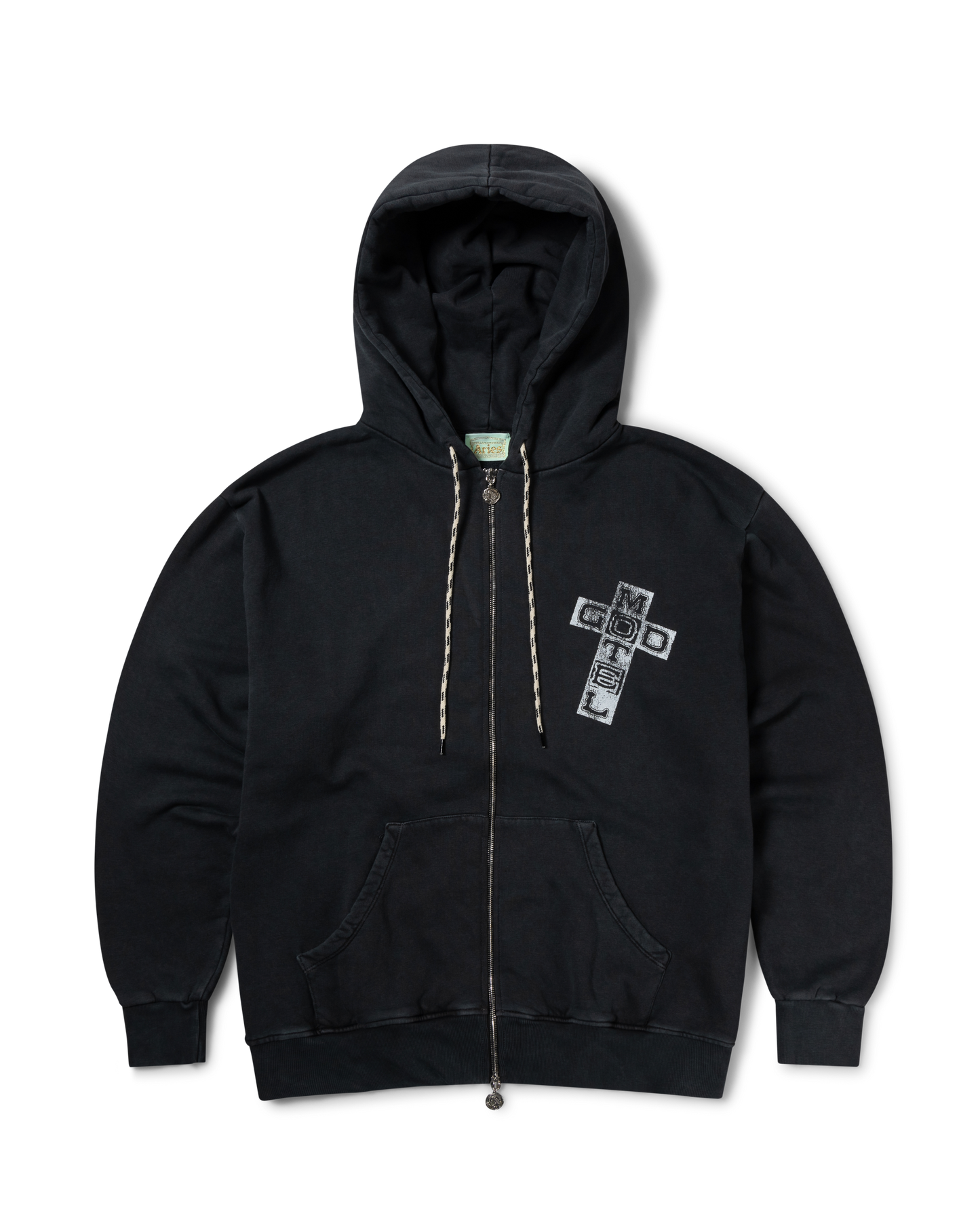 Faded God Town Zip Through Hoodie