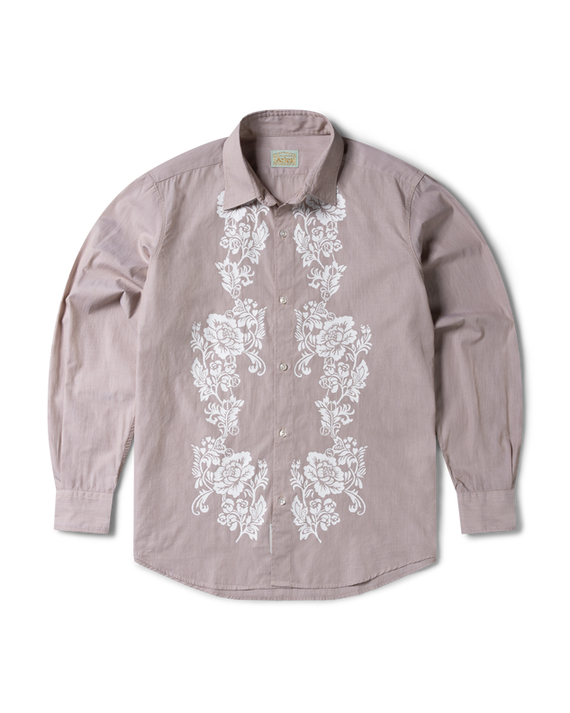 Lace Overprinted Poplin Shirt