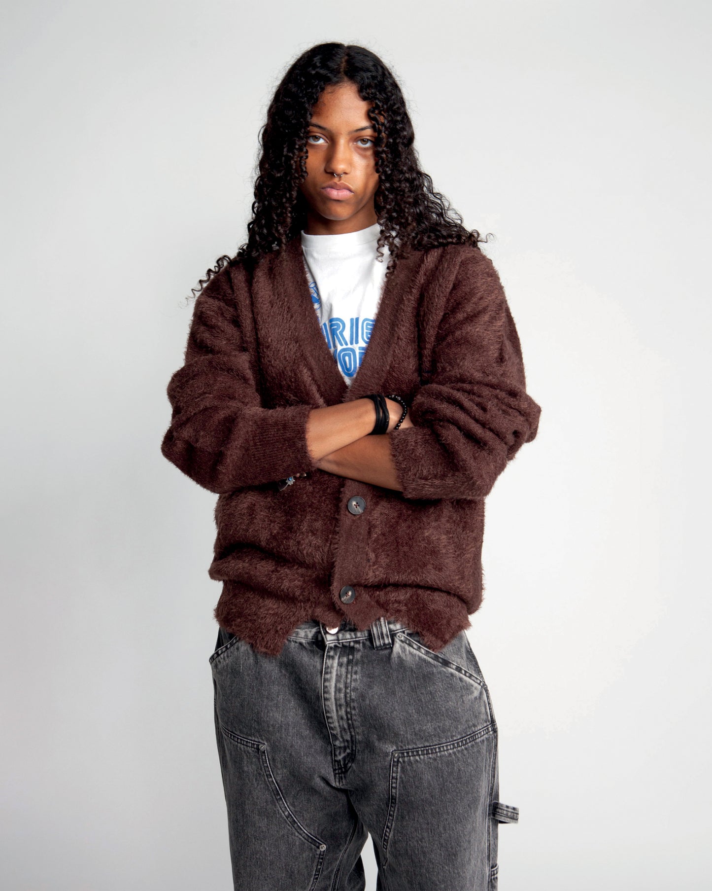 Oversized Chenille Knit Cardigan
