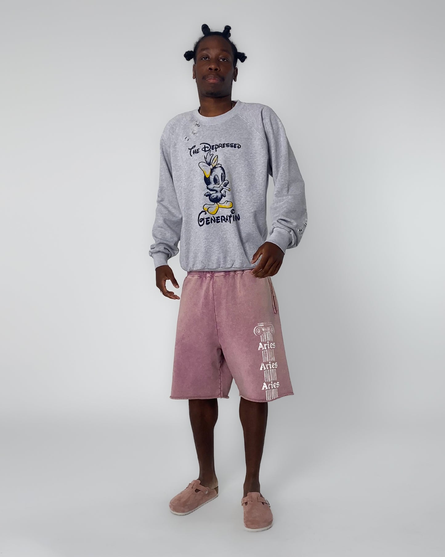 Destroyed Weedie Pie Raglan Sweat