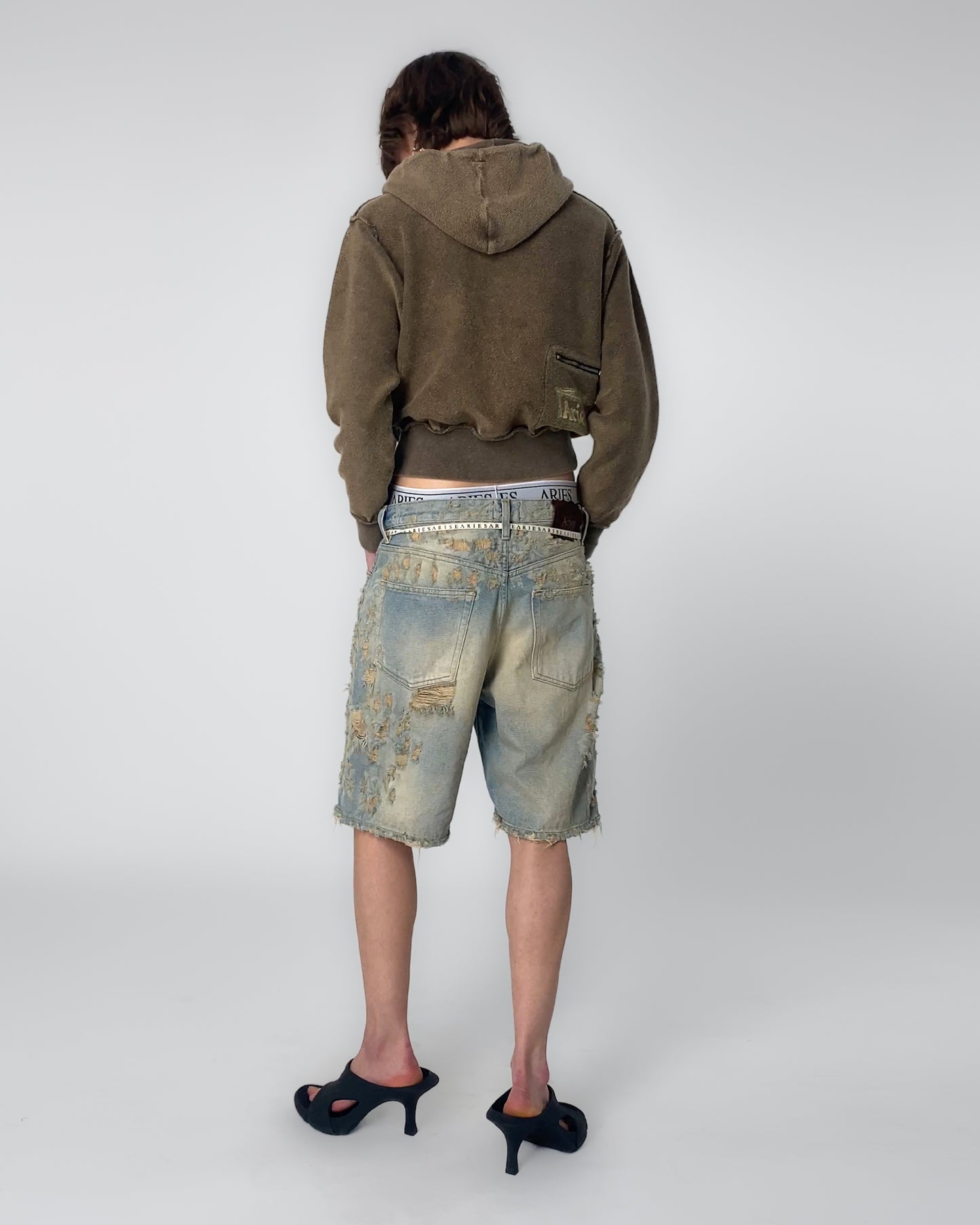 Aged Reverso Temple Zip Through Hoodie