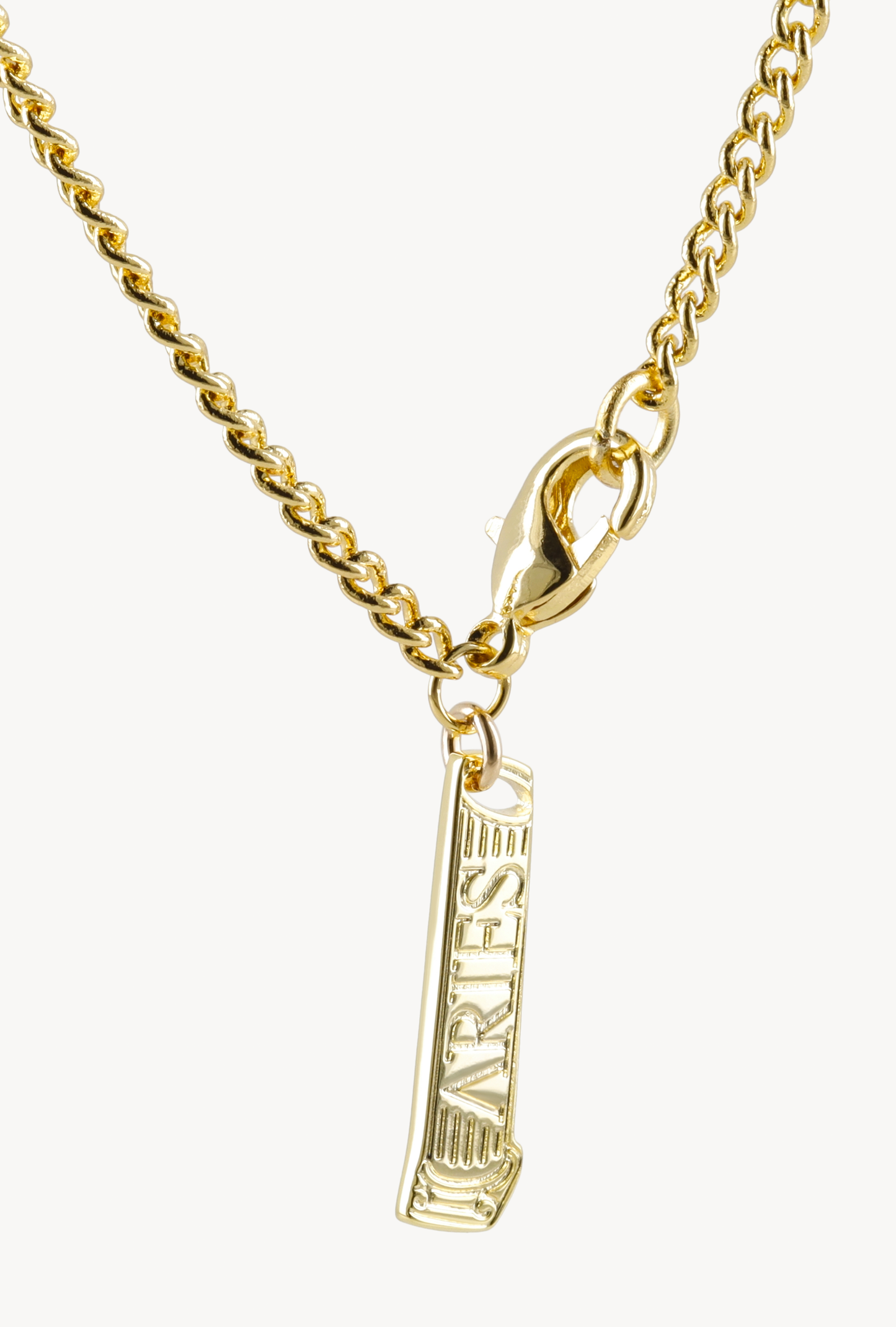 Tiny Column Charm Chain Necklace