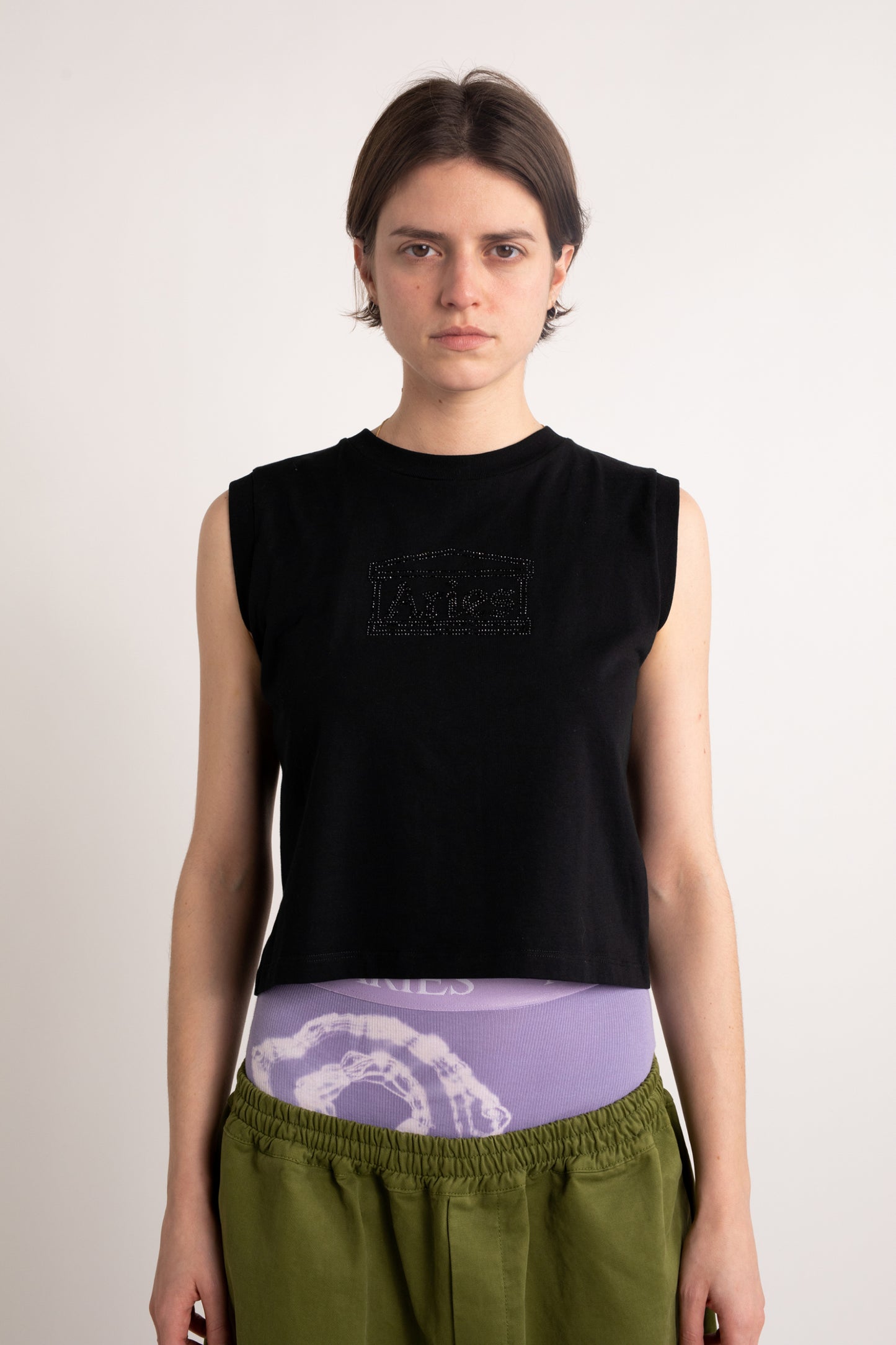 Temple Diamanté Shrunken Vest