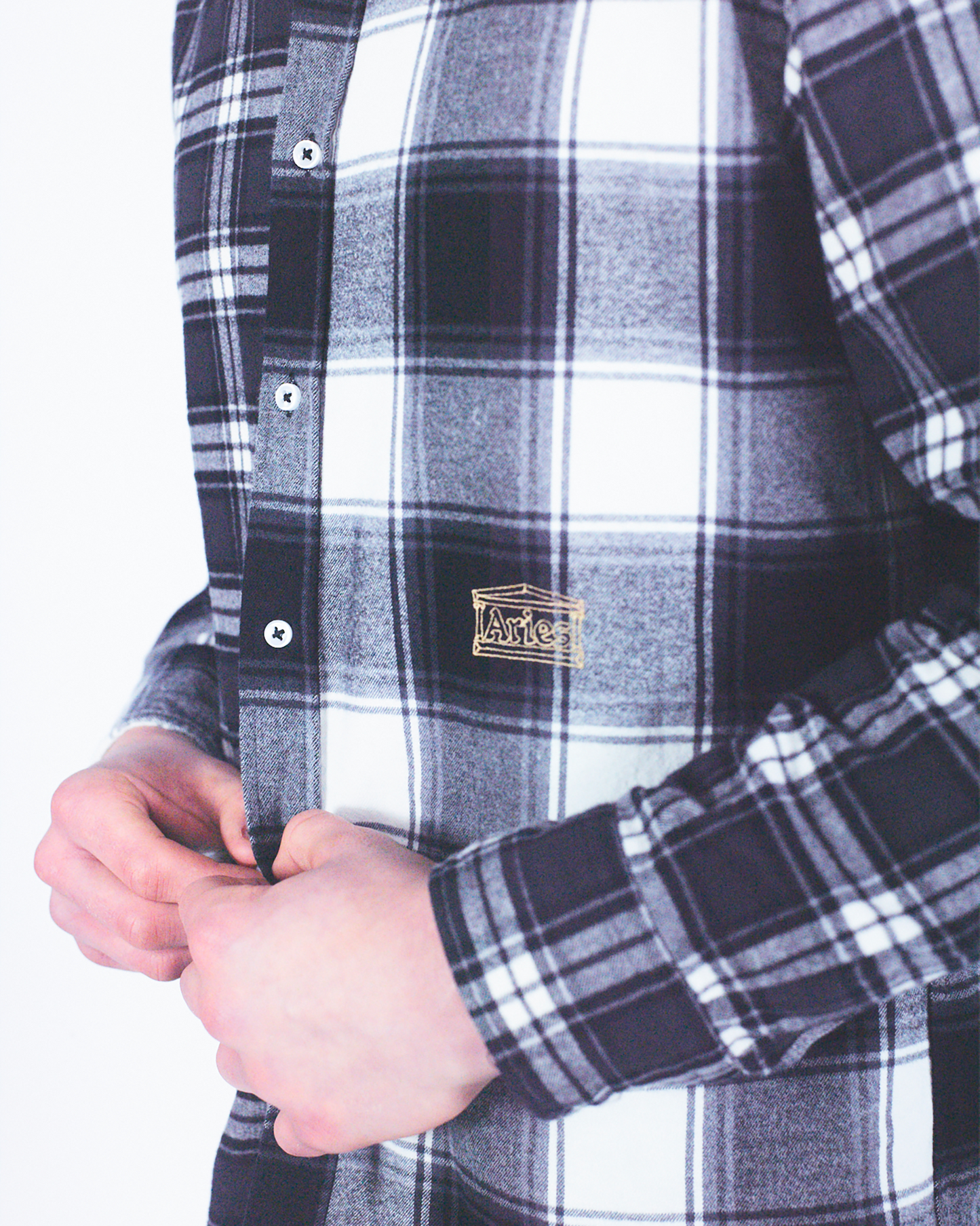 Brushed Flannel Patchwork LS Shirt