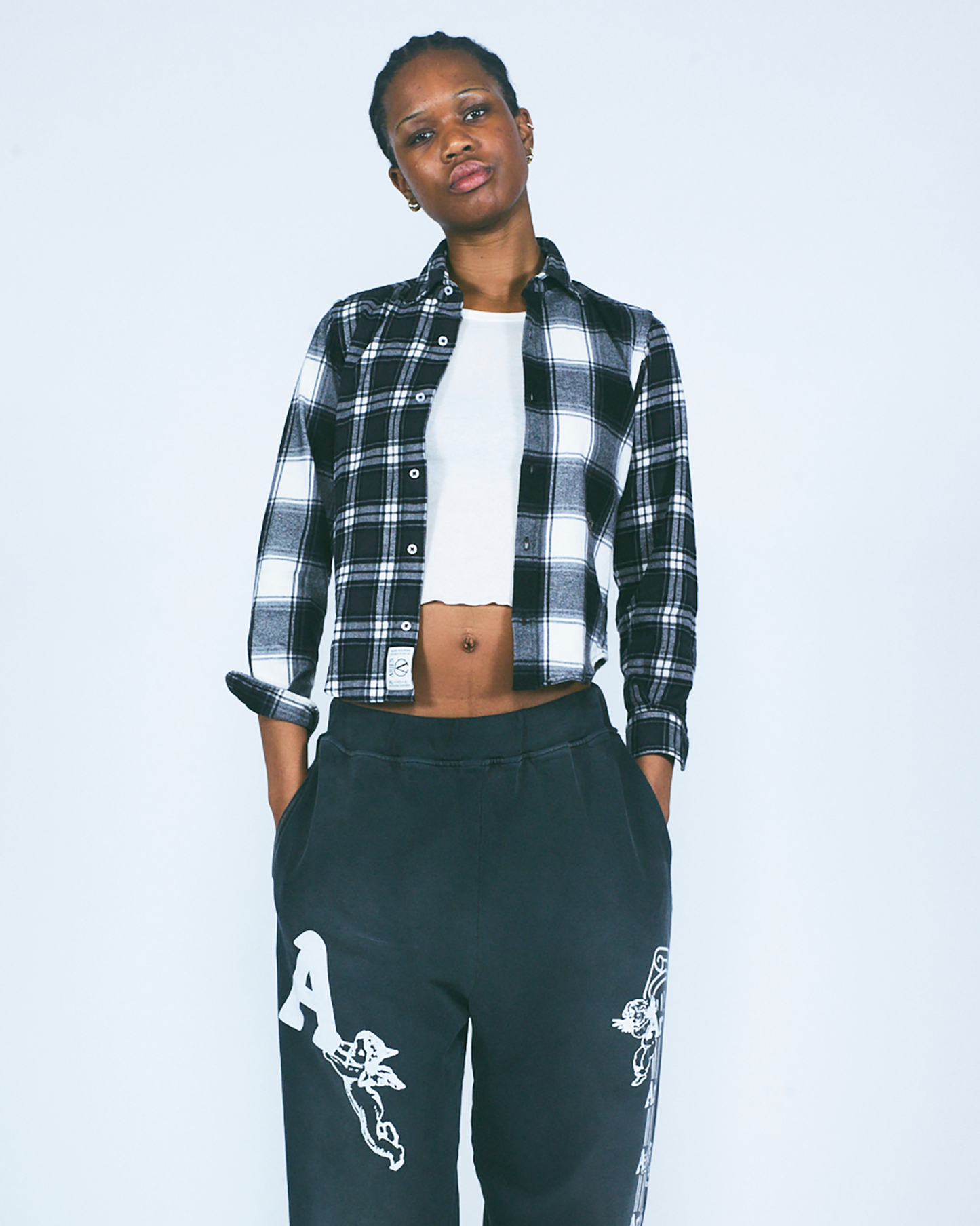 Brushed Flannel Patchwork LS Shirt