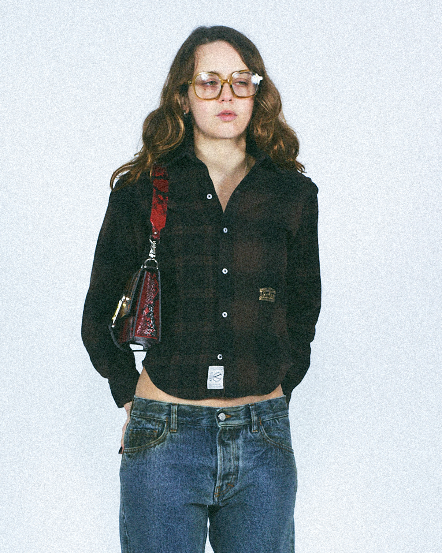 Brushed Flannel Patchwork LS Shirt