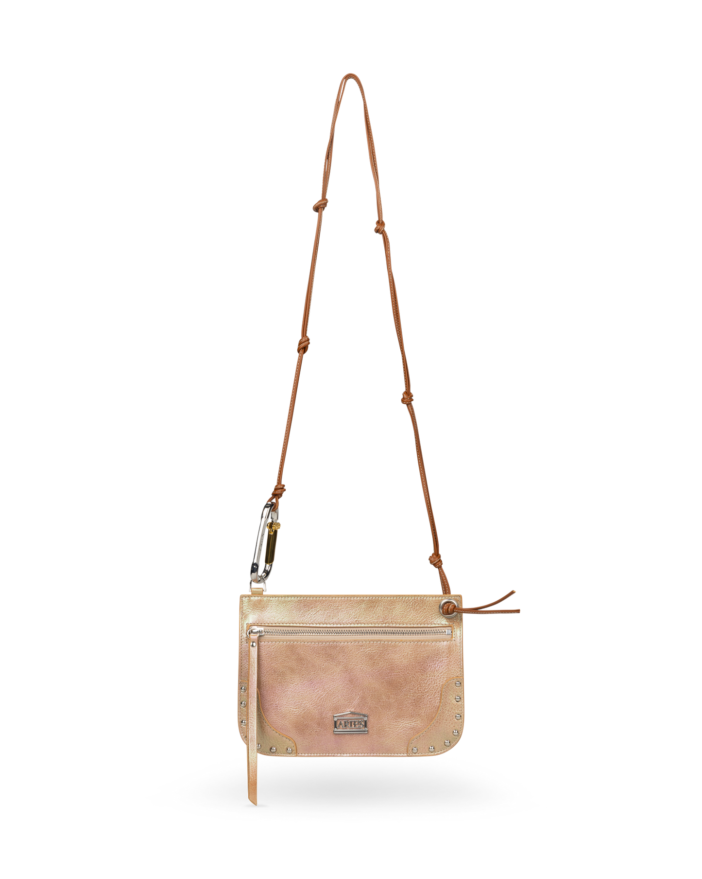 Pearl Leather Studded Bobby Bag