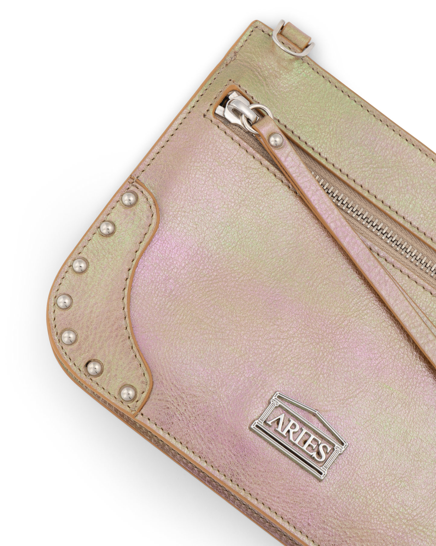 Pearl Leather Studded Bobby Bag