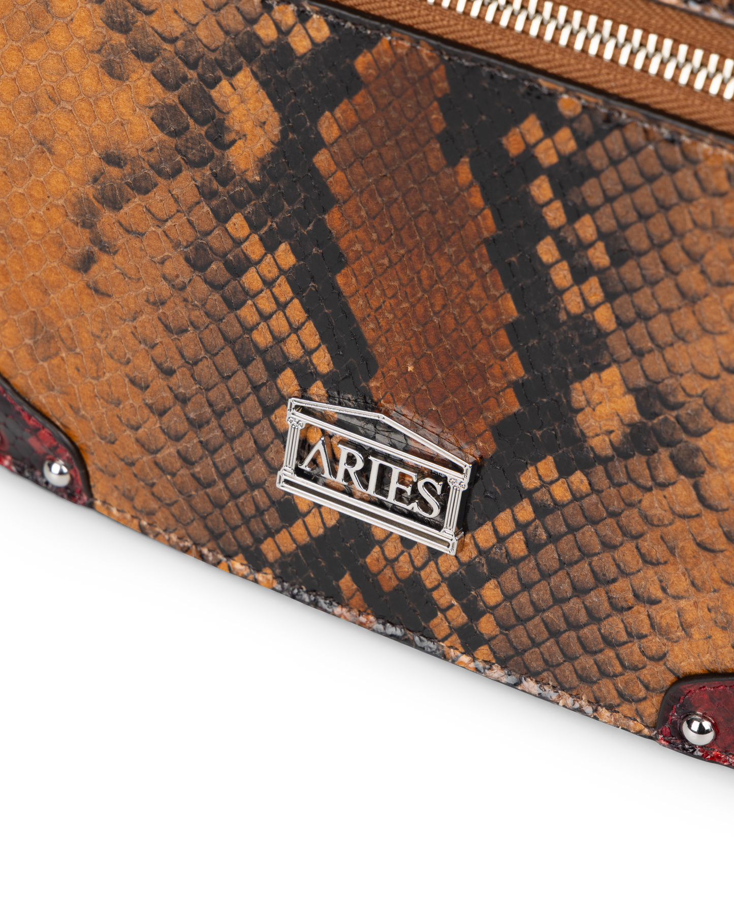 Patchwork Snake Print Leather Bobby Bag