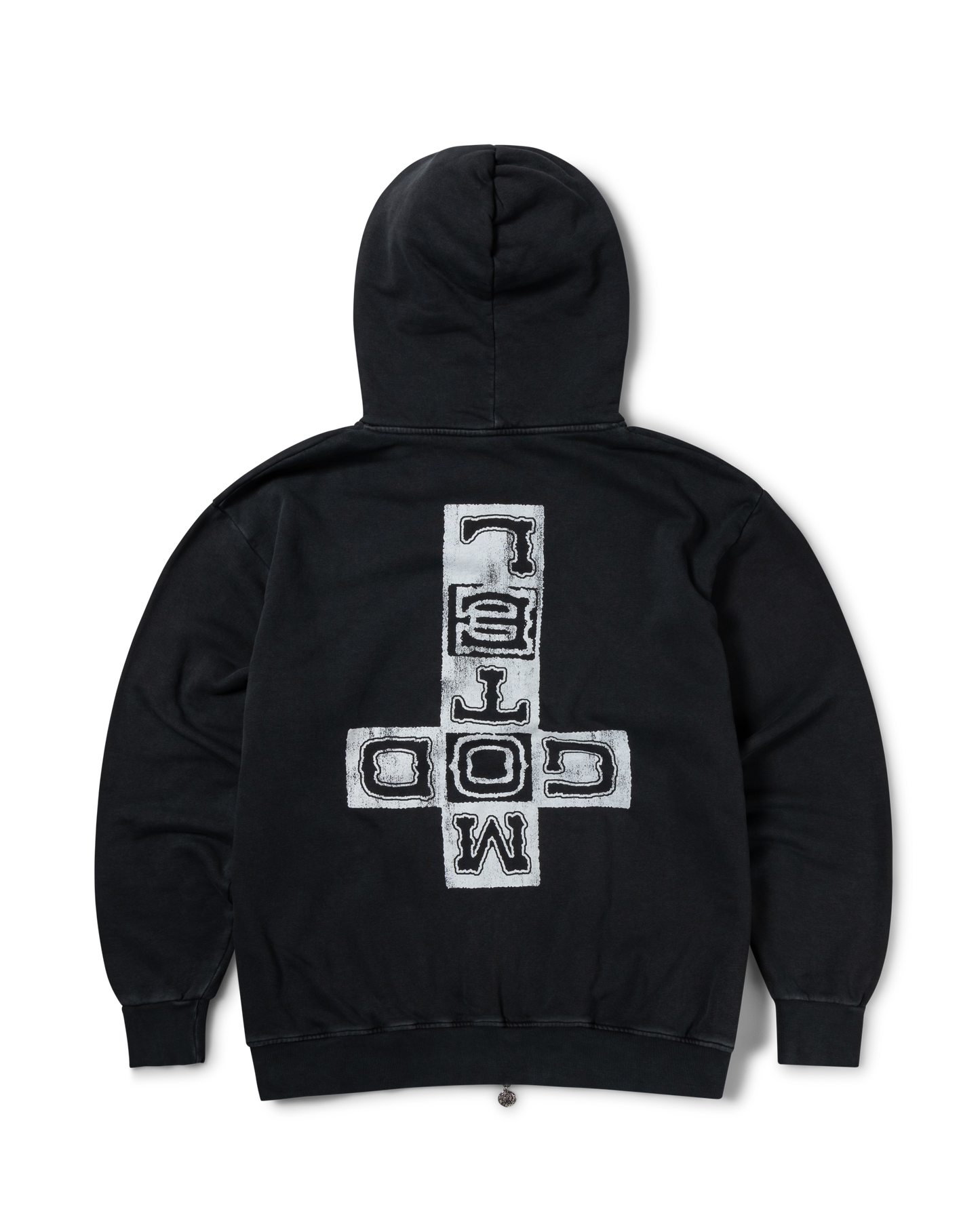 Faded God Town Zip Through Hoodie