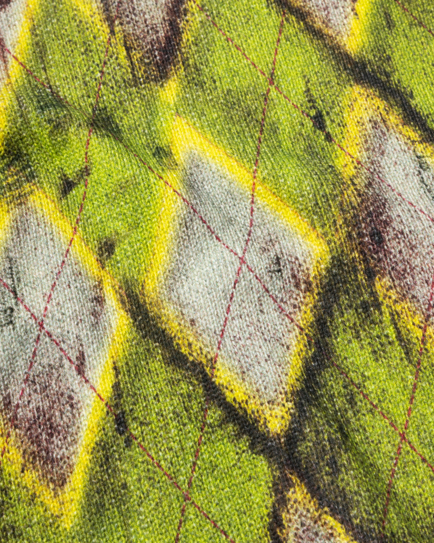 Digi Patchwork V Neck Knit