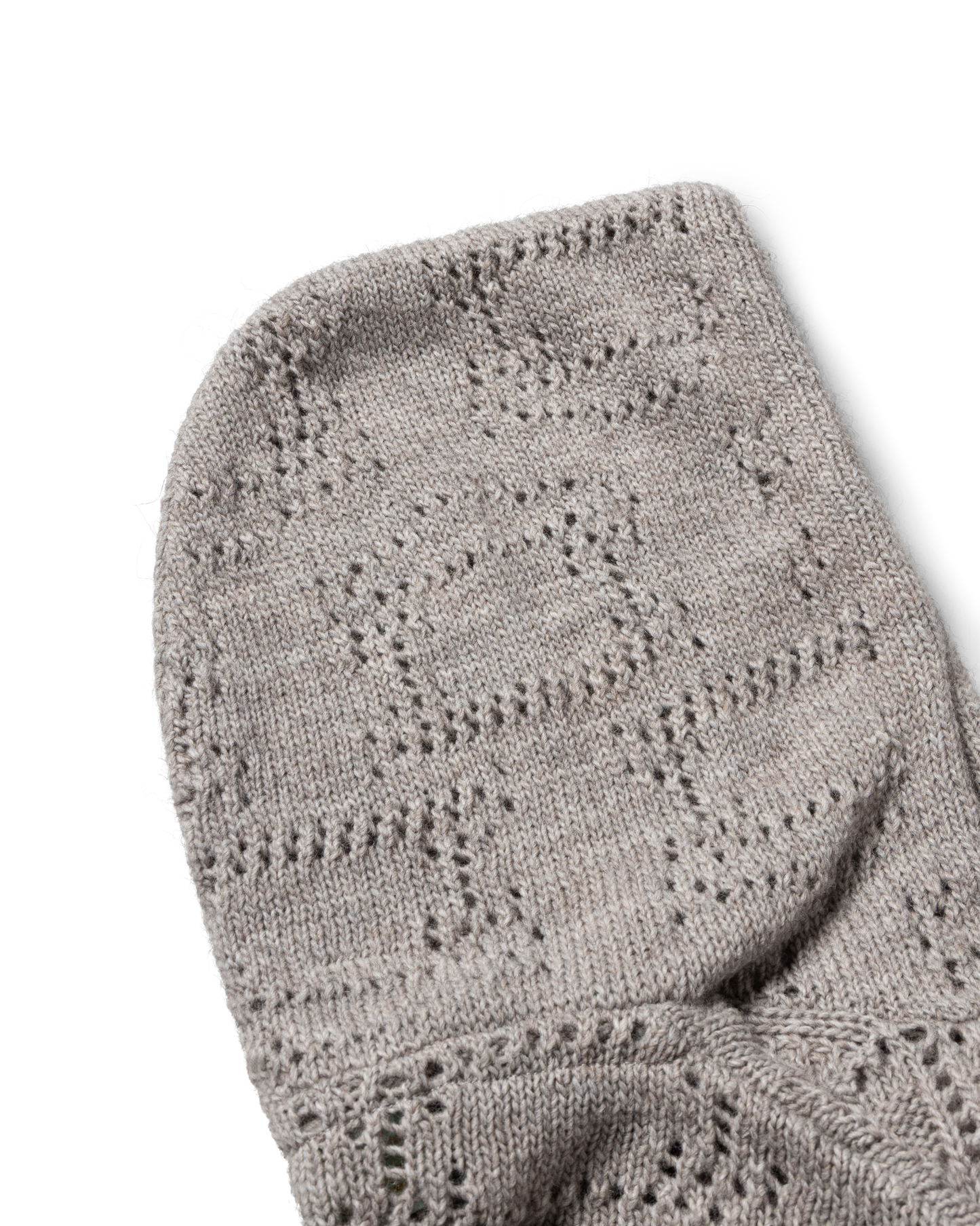 Pointelle Temple Patchwork Hoodie