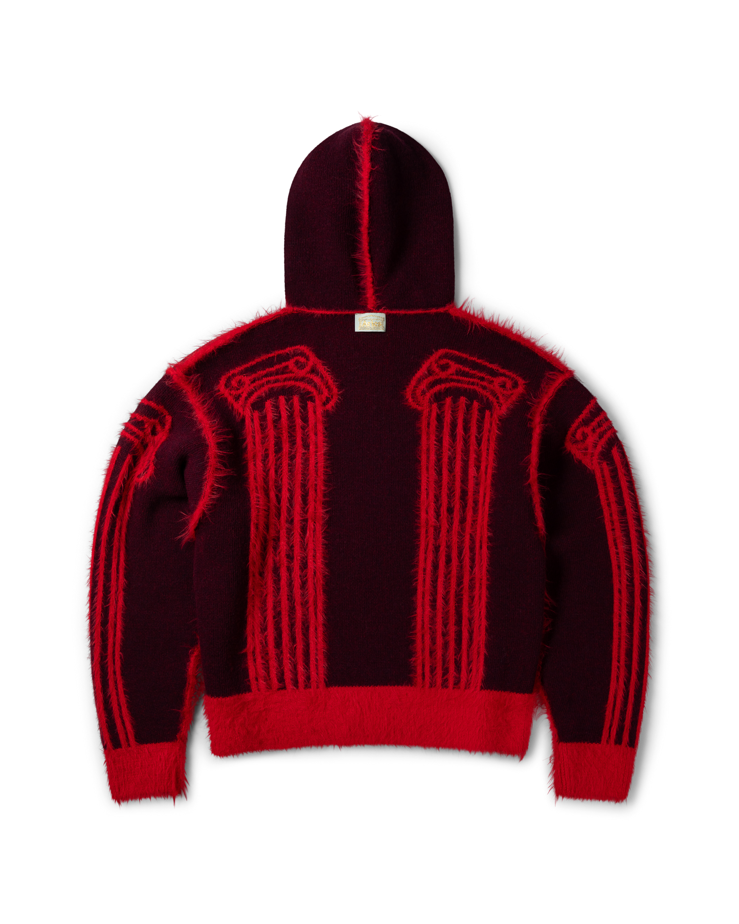 Fluffy Column Chenille Reversible Zip Thru Hoodie