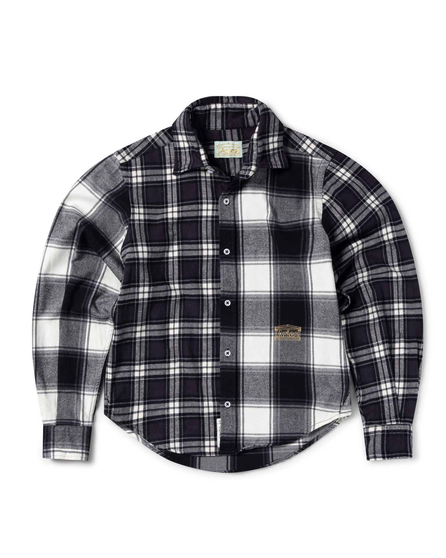 Brushed Flannel Patchwork LS Shirt