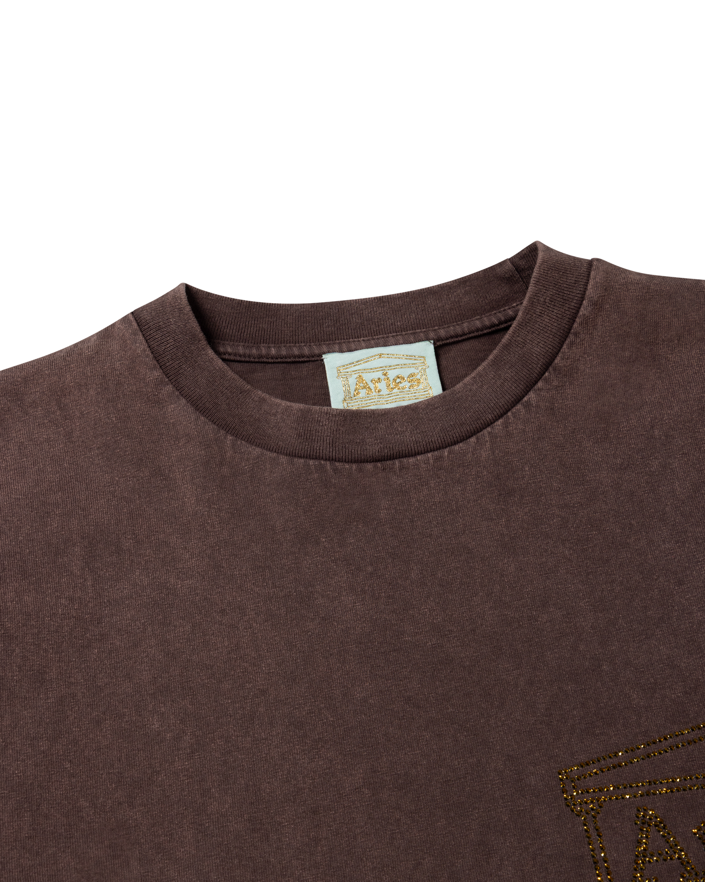 Aged Diamante Temple LS Tee