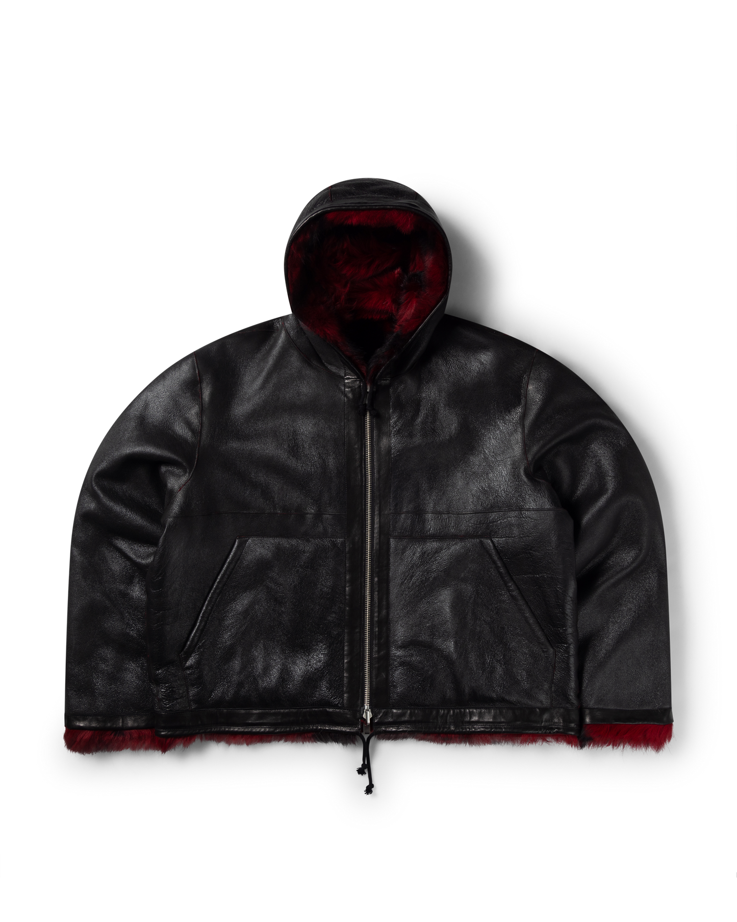 Oversized Hooded Sheepskin Jacket