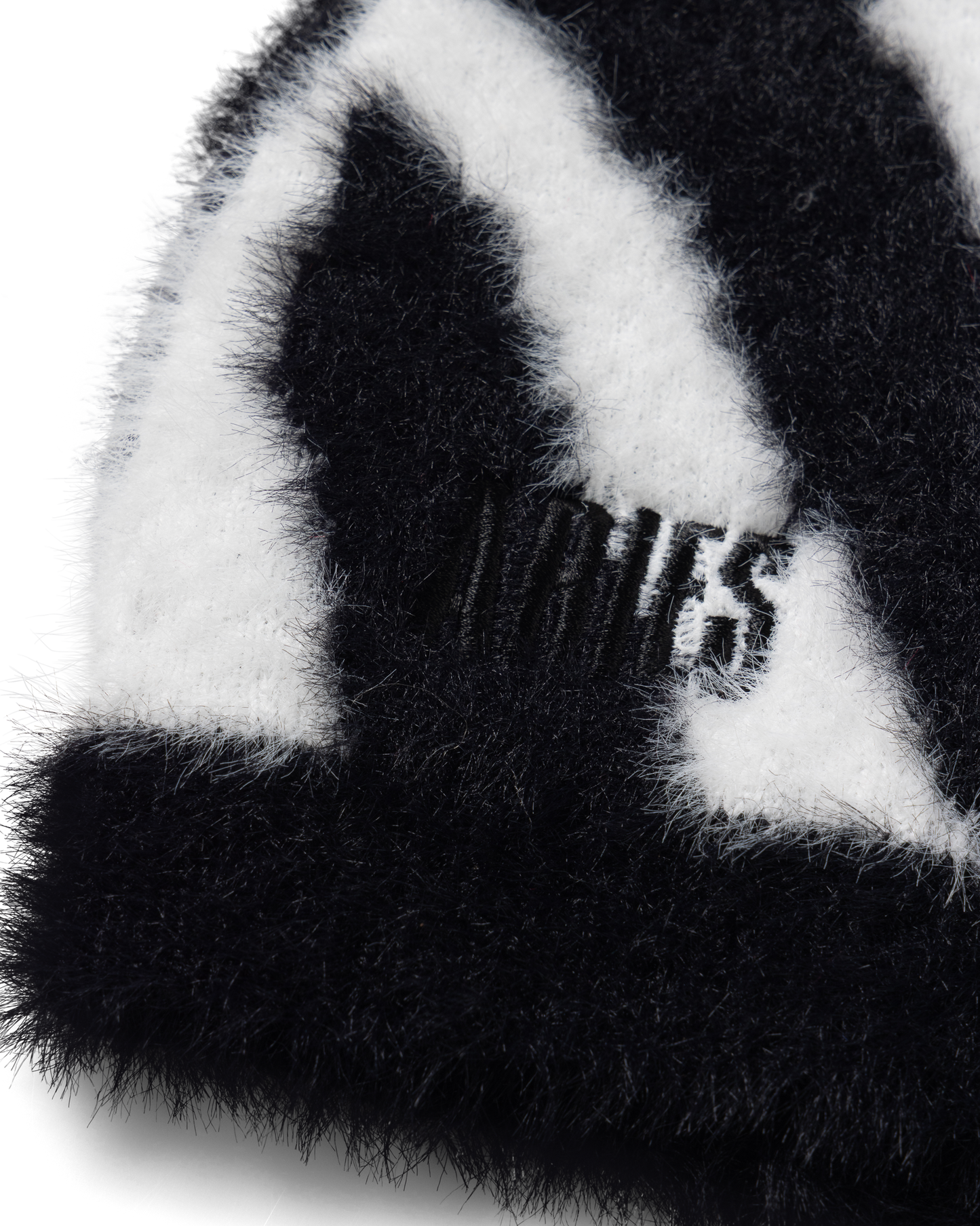 Brushed Zebra Skull Beanie
