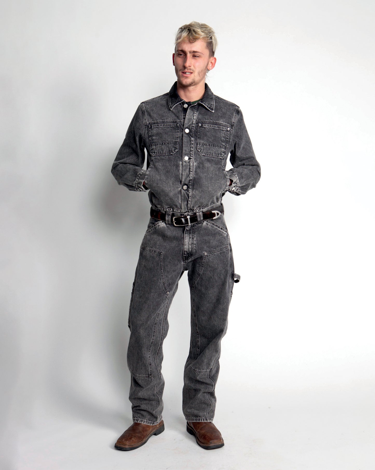 Acid Wash Denim Carpenter Jean