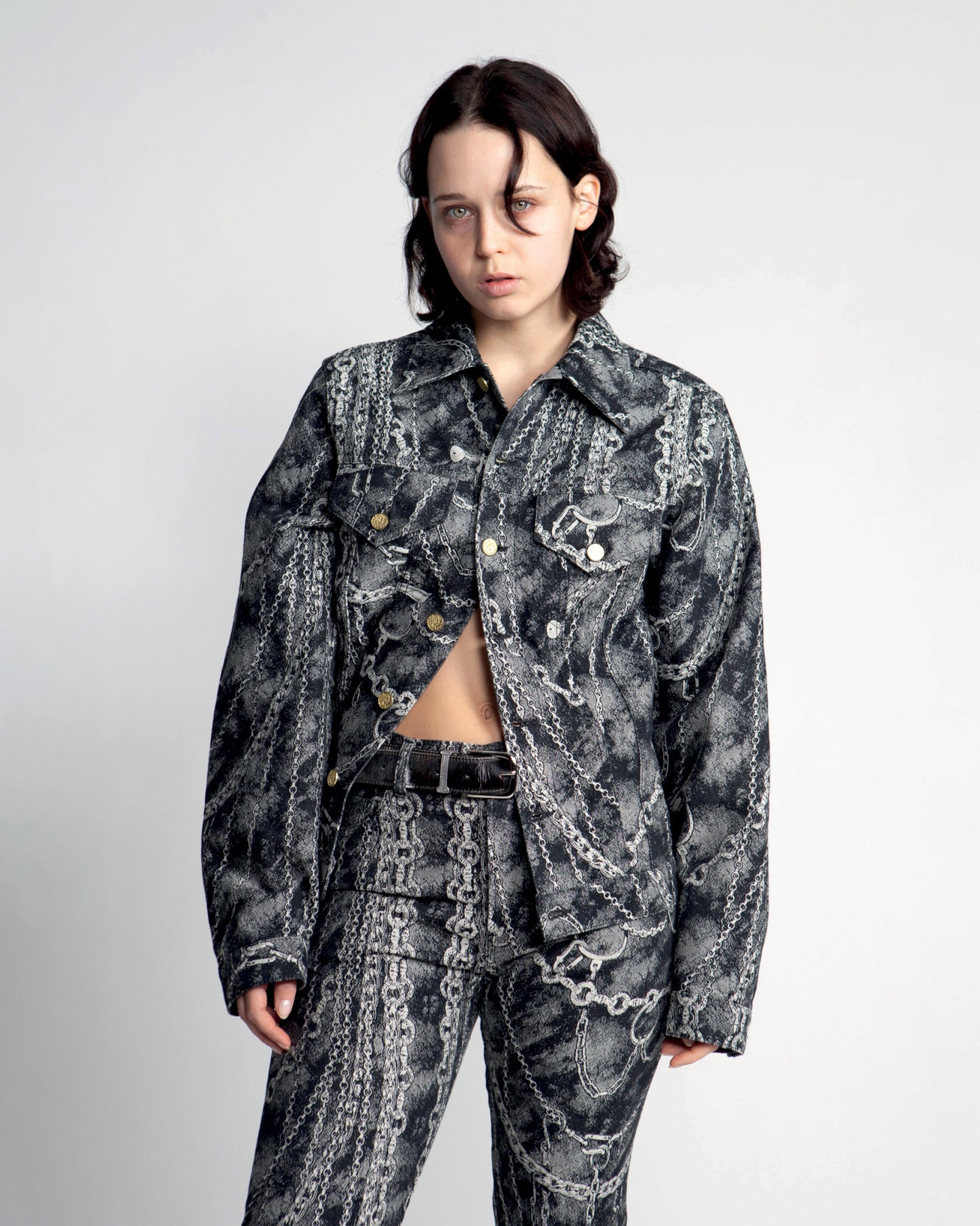 Chains Jacquard Trucker Jacket