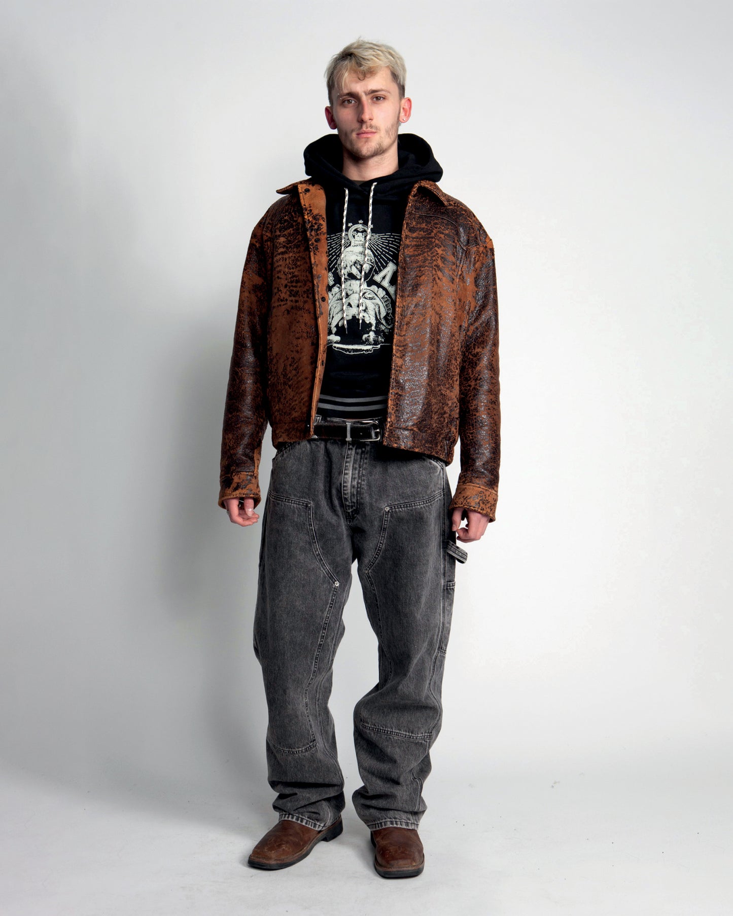 Distressed Leather Jacket