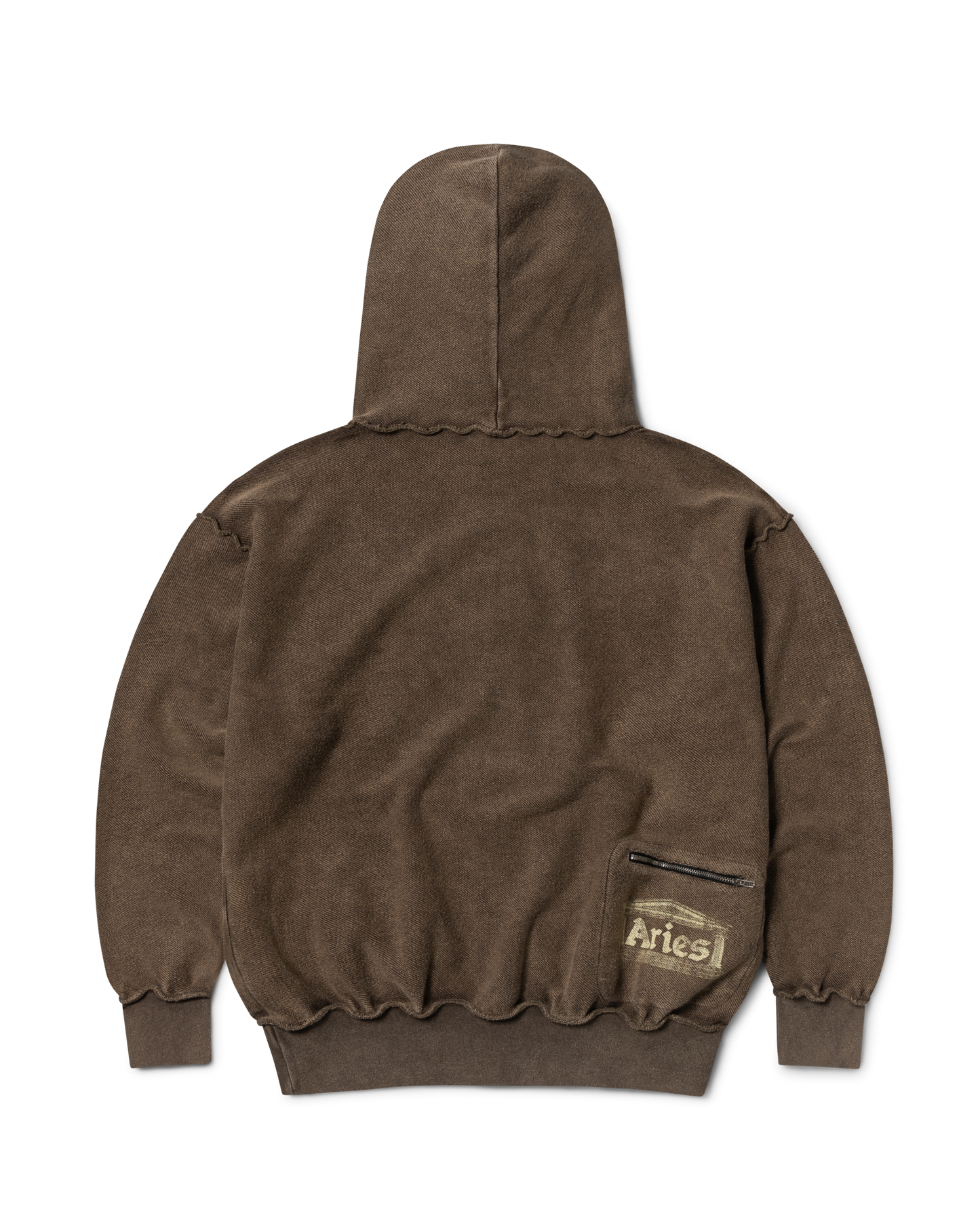 Aged Reverso Temple Zip Through Hoodie