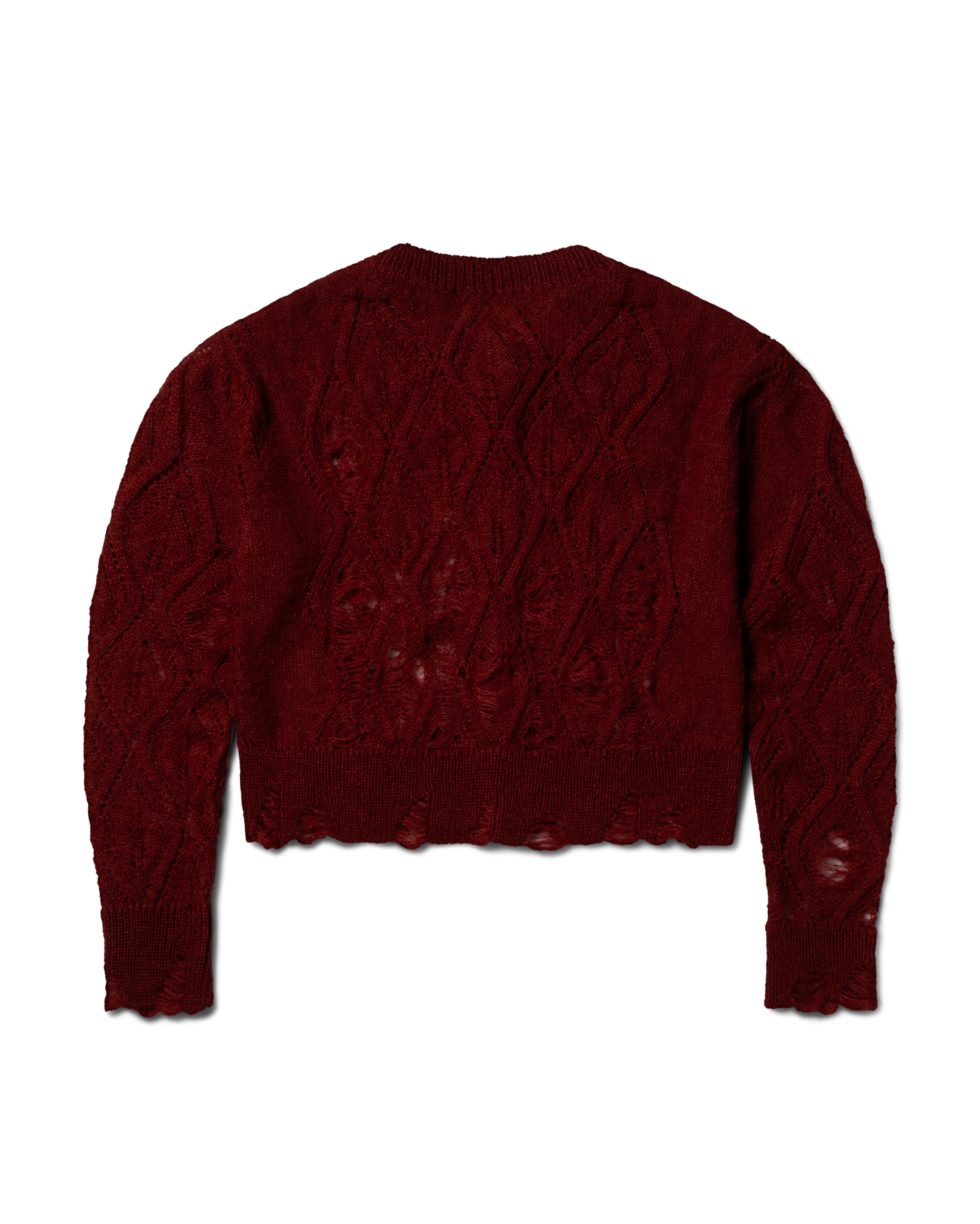 Lace Leaf and Ladders Mohair Cardigan