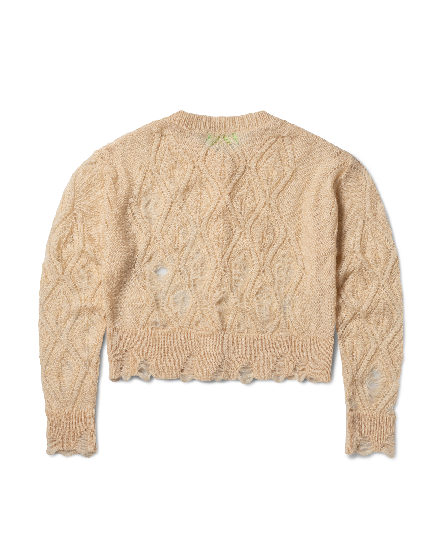 Lace Leaf and Ladders Mohair Cardigan
