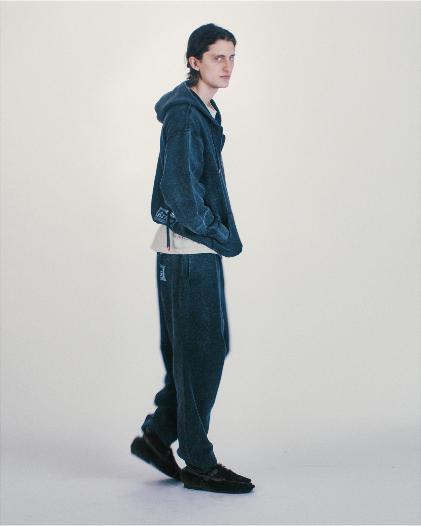 Aged Reverso Temple Zip Through Hoodie