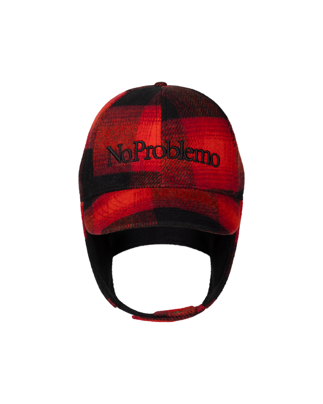No Problemo Plaid Flap Cap