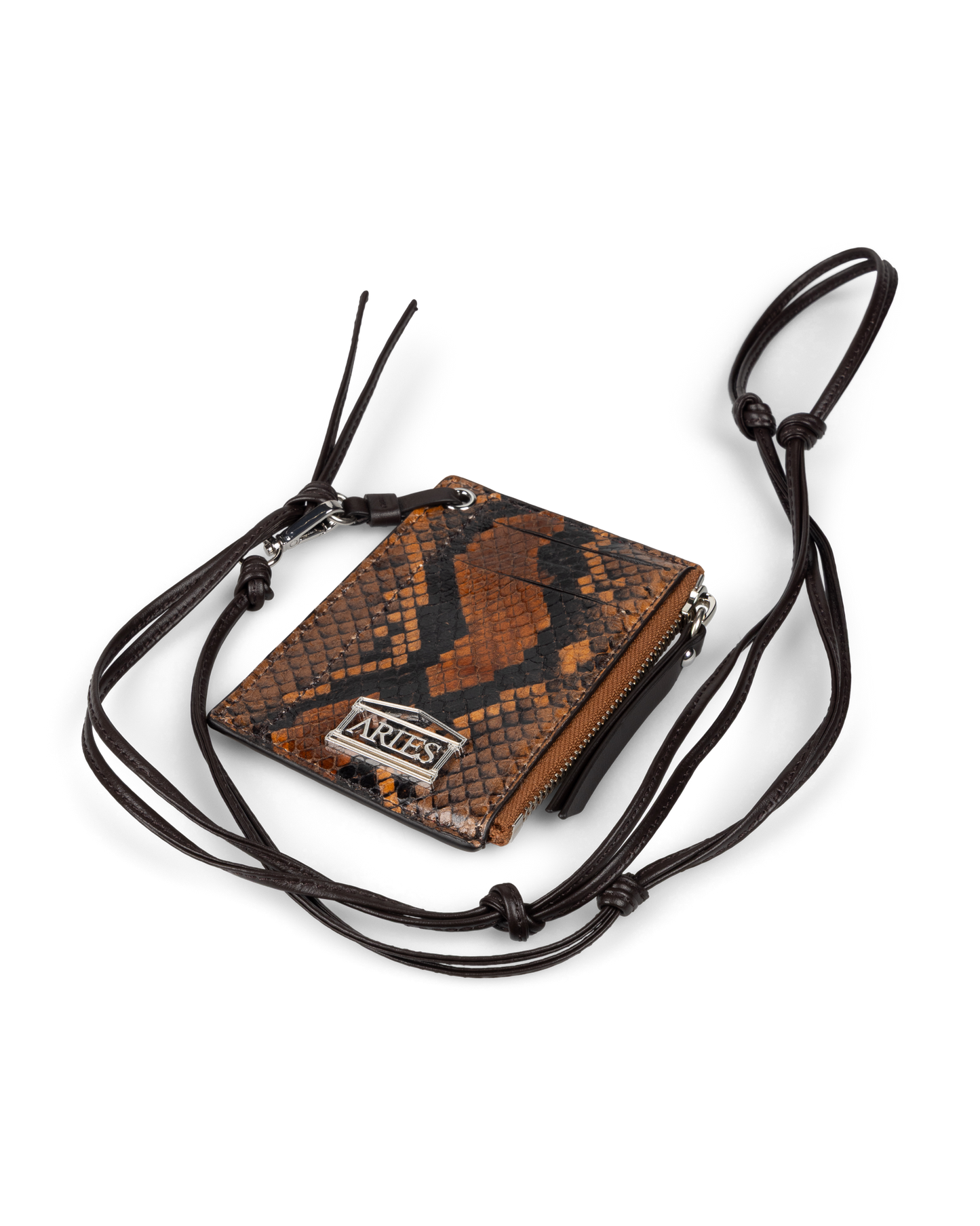 Patchwork Snake Print Leather Card Holder