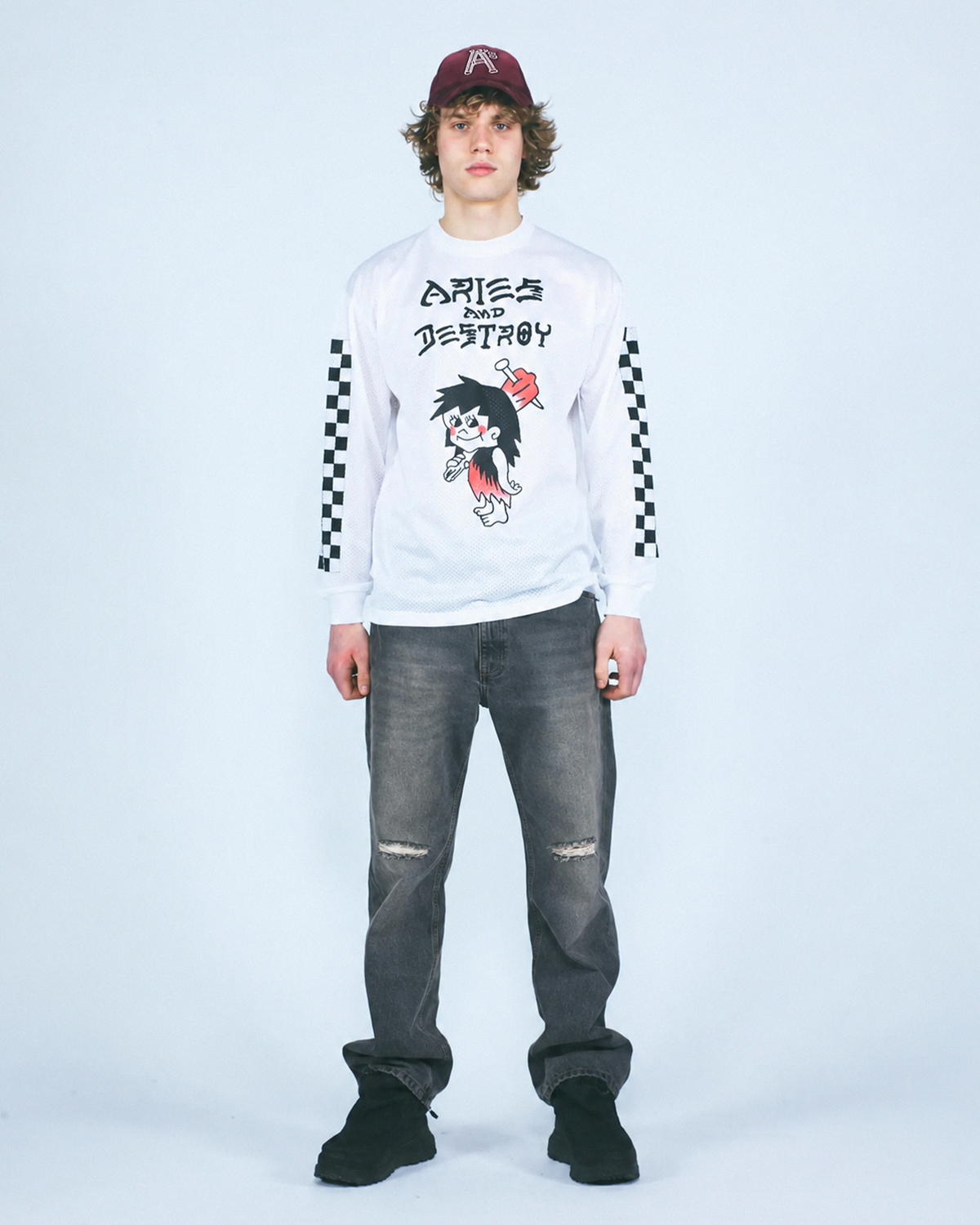 Heavy Distressed Ripped Low Rise Tyrone Jean
