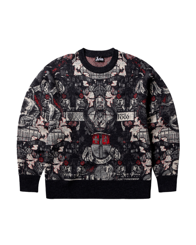 Arsenal X Aries Stained Glass Crew Neck Knit