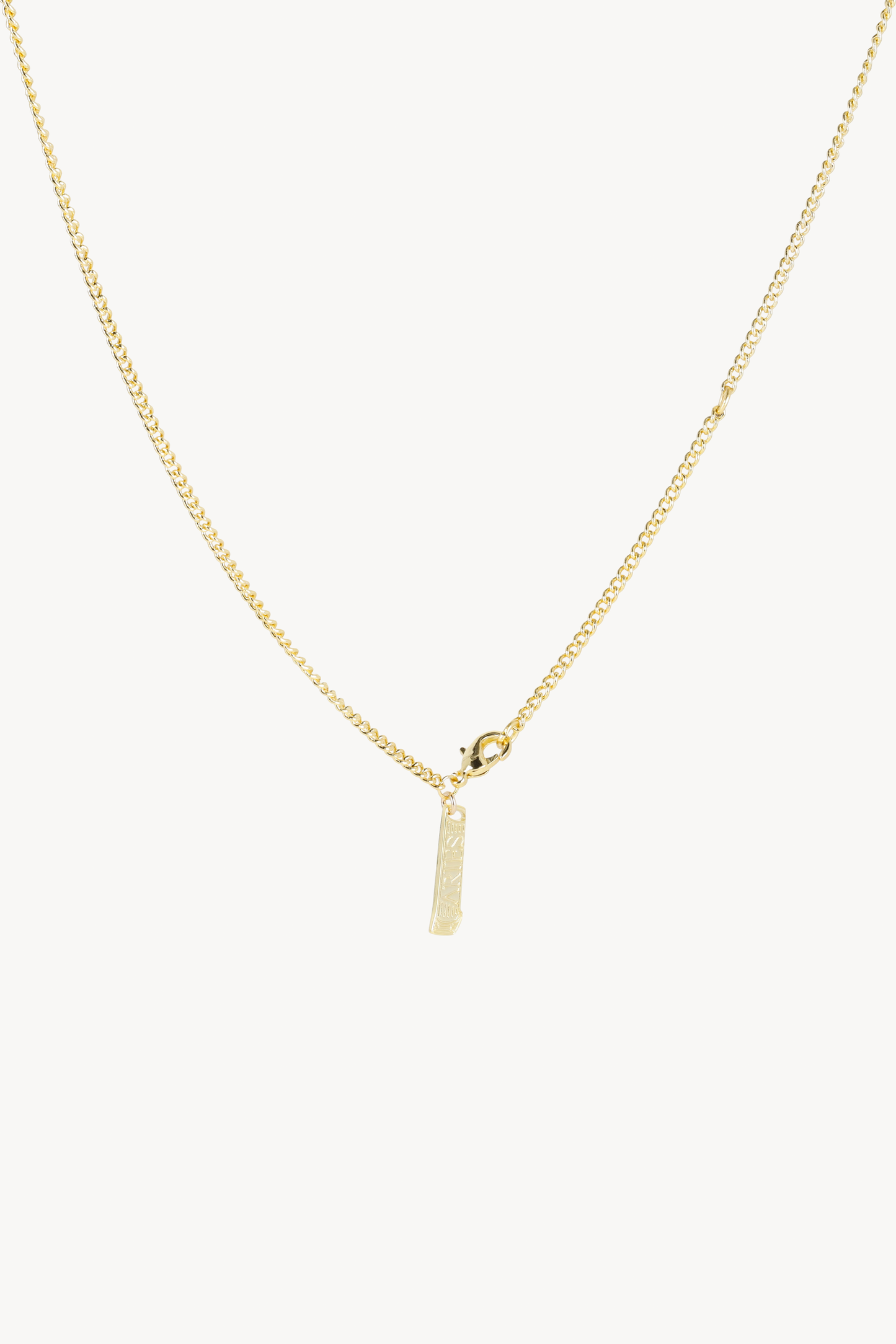 Tiny Column Charm Chain Necklace