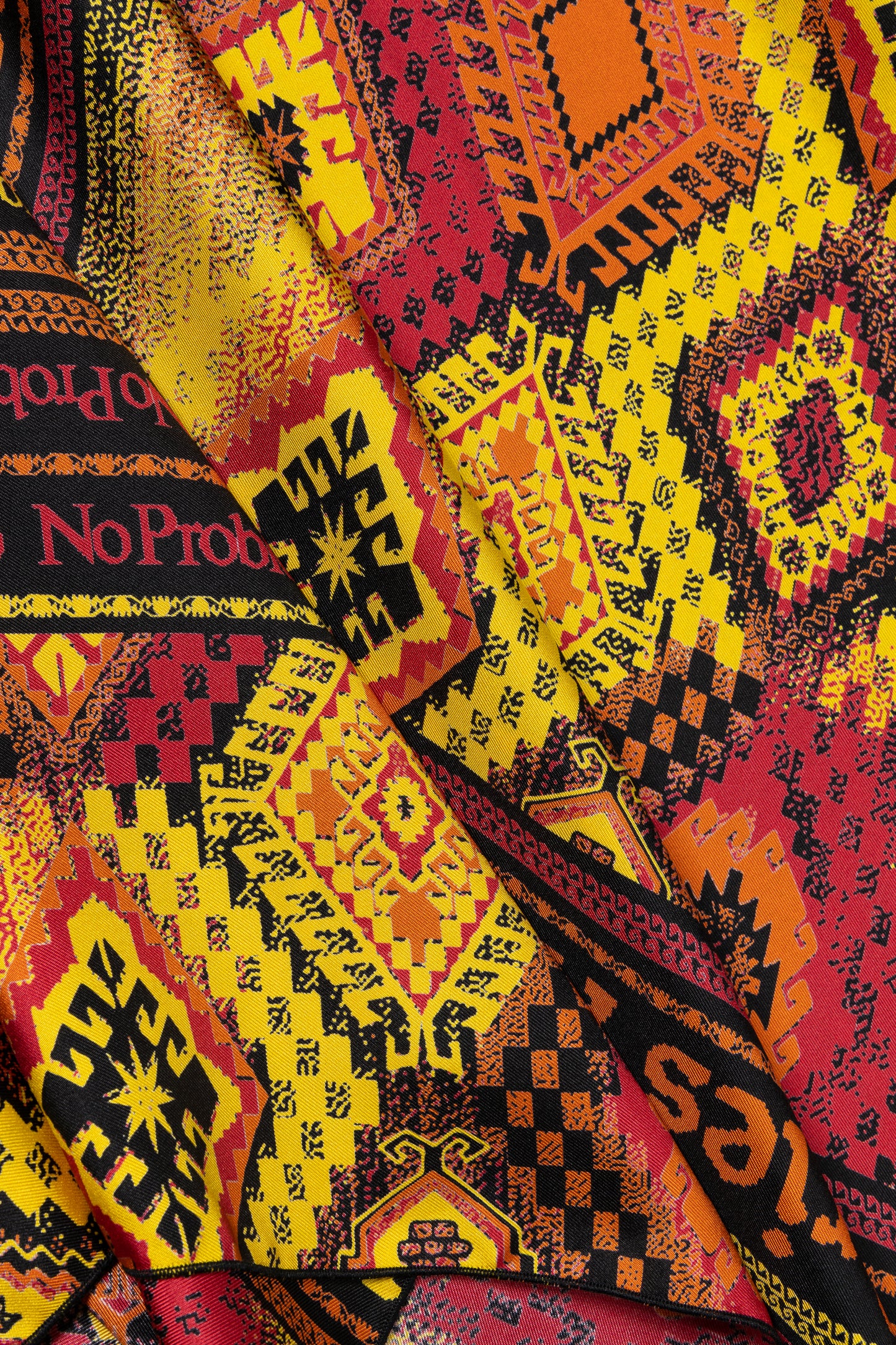 Scarf Print Handkerchief Silk Skirt