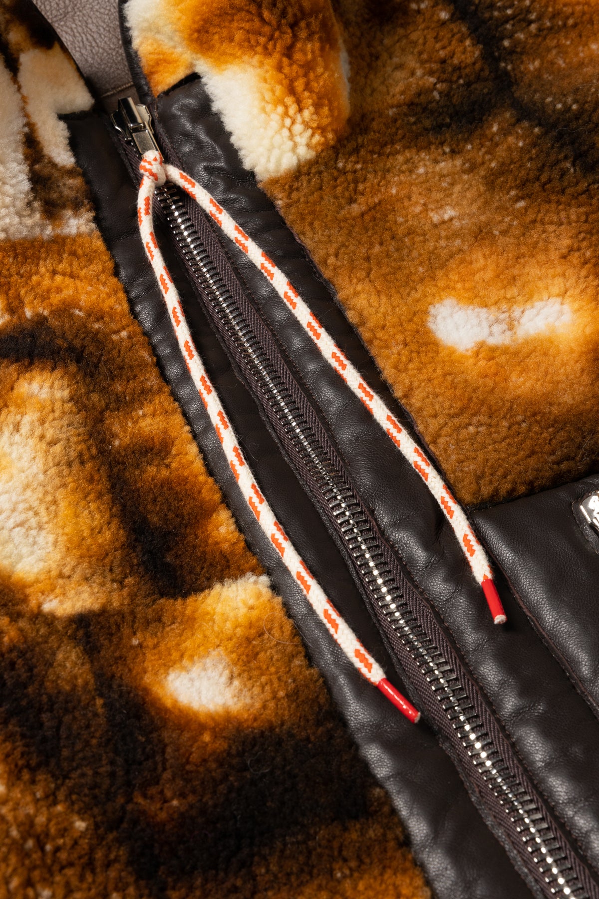 Tie Dye Sheepskin Tech Jacket