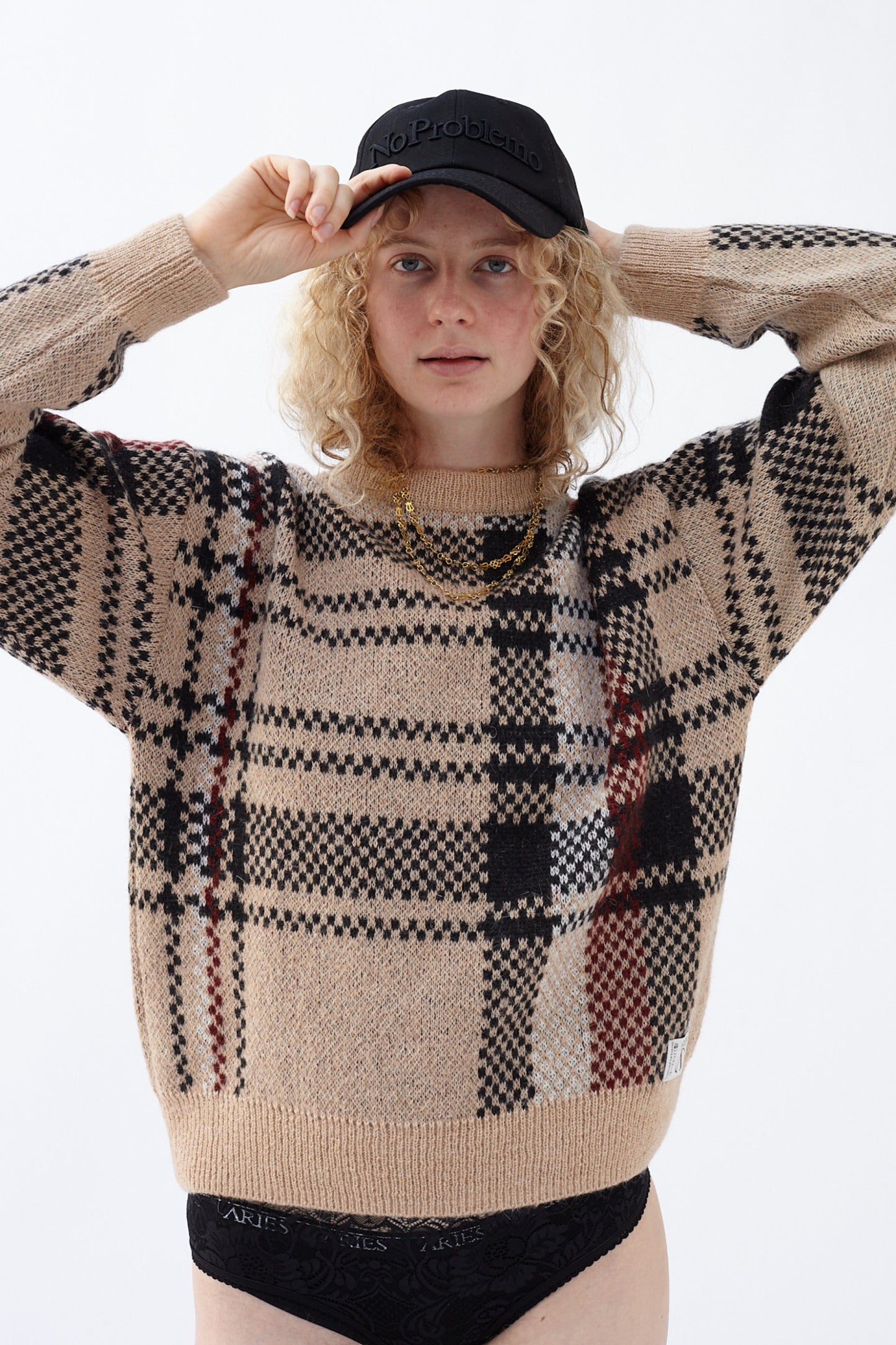Johnny Plaid Crew Neck Jumper
